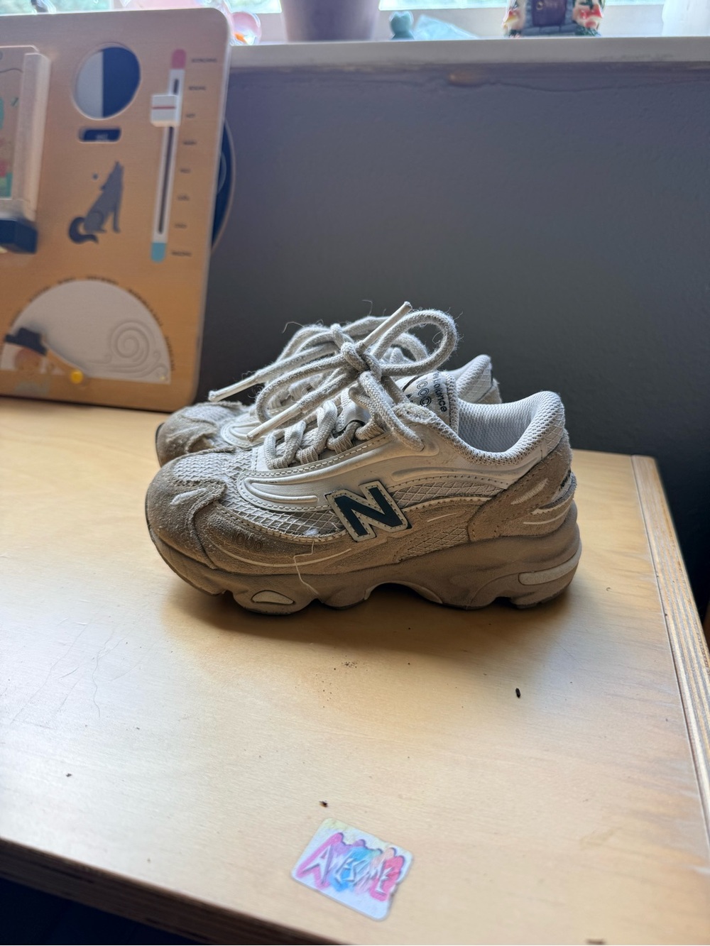 New Balance Kids Tan/Beige Athletic Sneakers